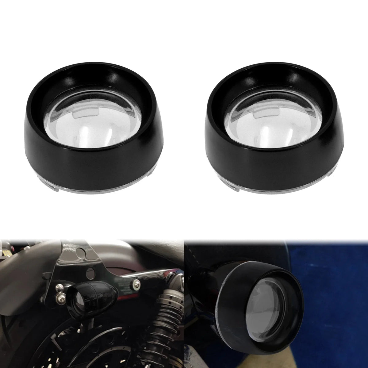 Visières de clignotants pour Harley Touring Softail - vue 8
