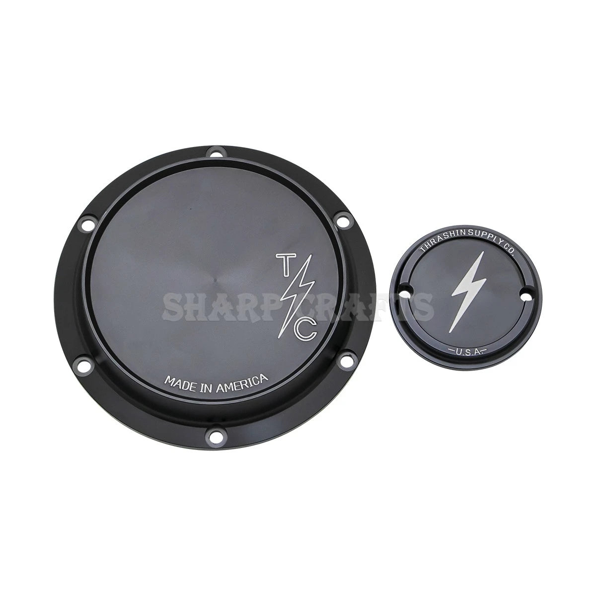 Derby cover et cache d'allumage gravés pour Harley Sportster - vue 5
