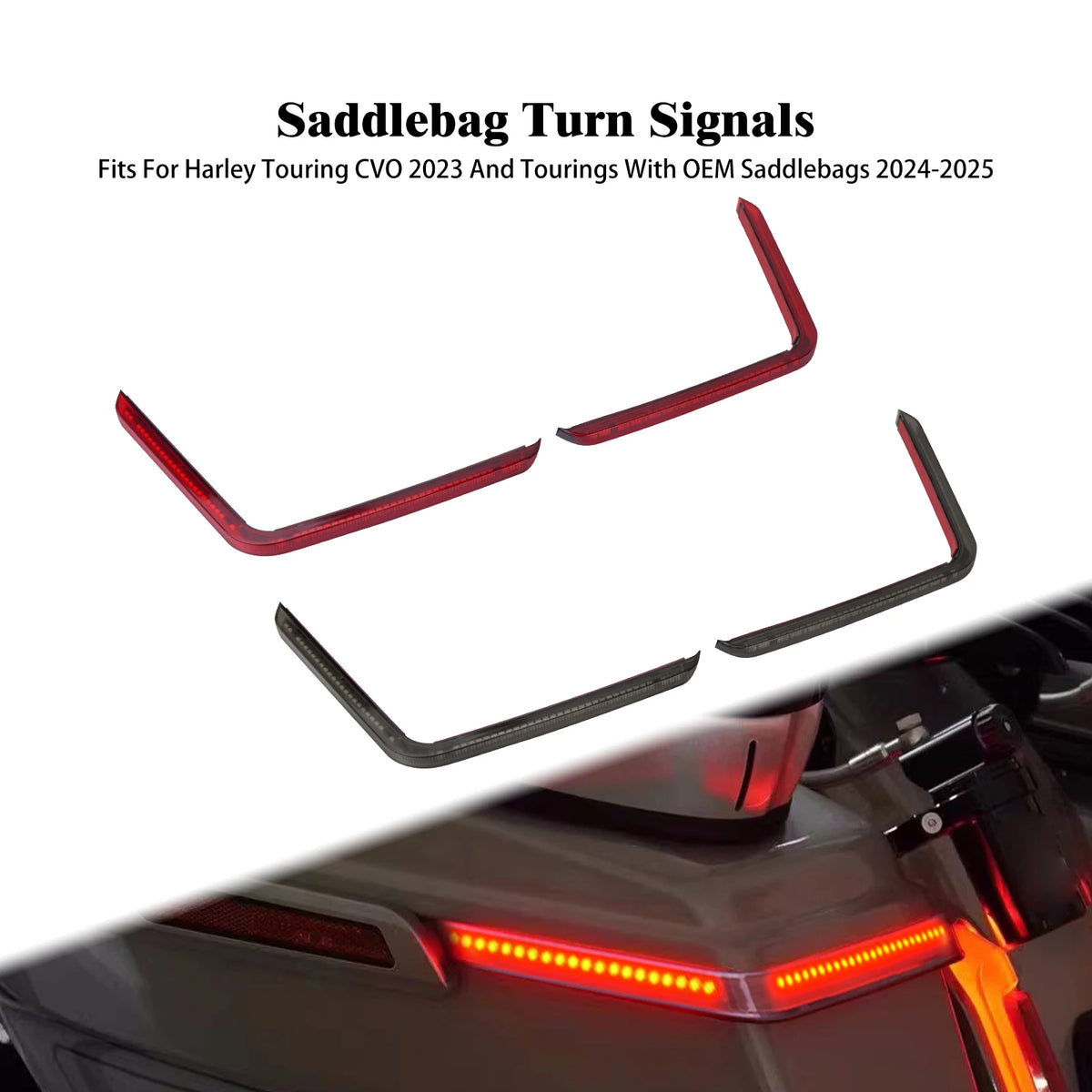 Feux LED de Sacoche (Position/Stop/Clignotant) - Harley-Davidson Touring CVO 2023, Touring avec Sacoches d'Origine 2024-2025 – photo 1/8