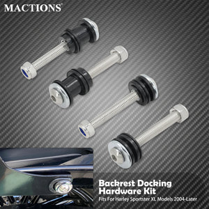 Kit de fixation rapide (docking hardware) pour dossier sissy bar - Harley-Davidson Sportster XL 883, 1200, Nightster 2004-2022 – photo 1/7