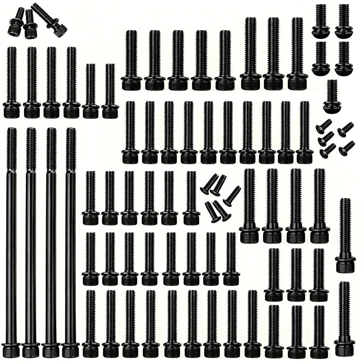 Kit de boulons moteur noirs pour Harley Touring - vue 2
