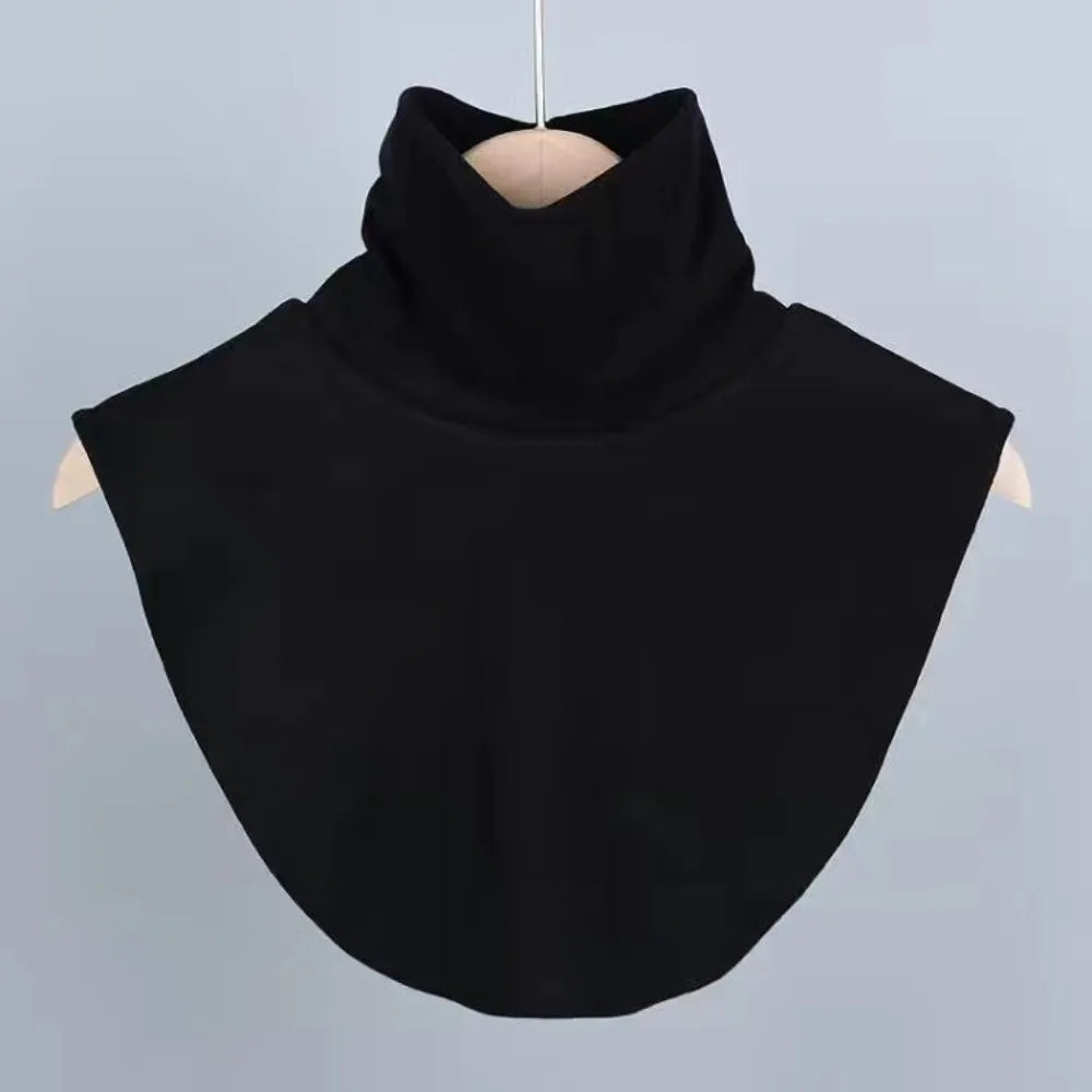 Faux col tricoté noir effet col roulé pour femme - vue 6