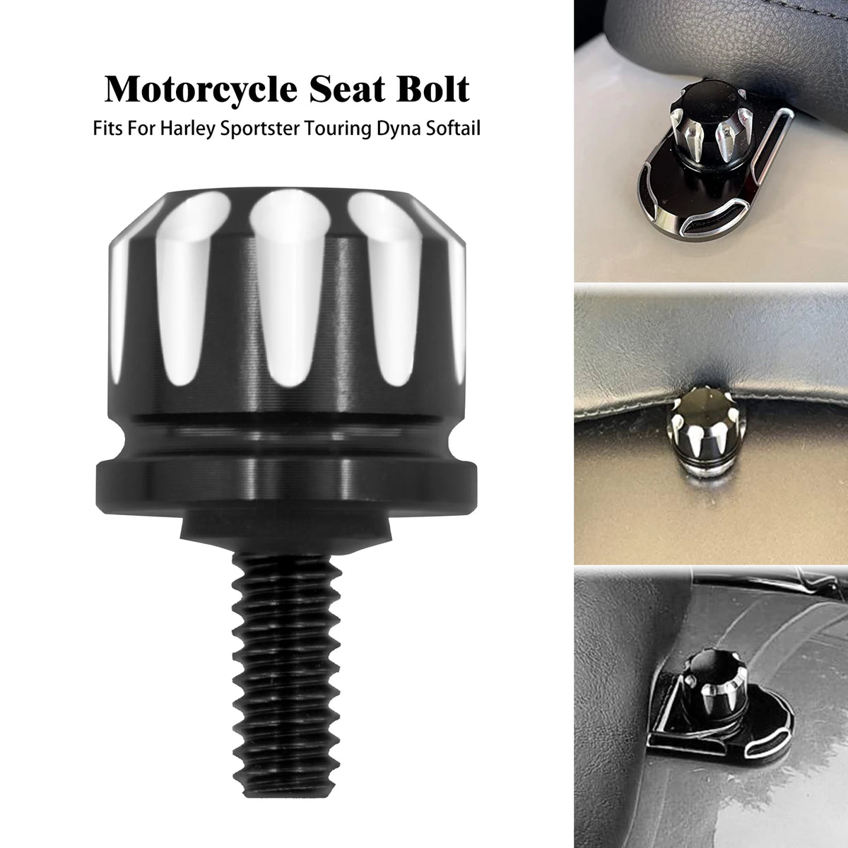 Vis de selle aluminium pour Harley Touring et Softail - vue 7