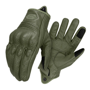 Gants moto en cuir noir, vue de dessus - vue 14