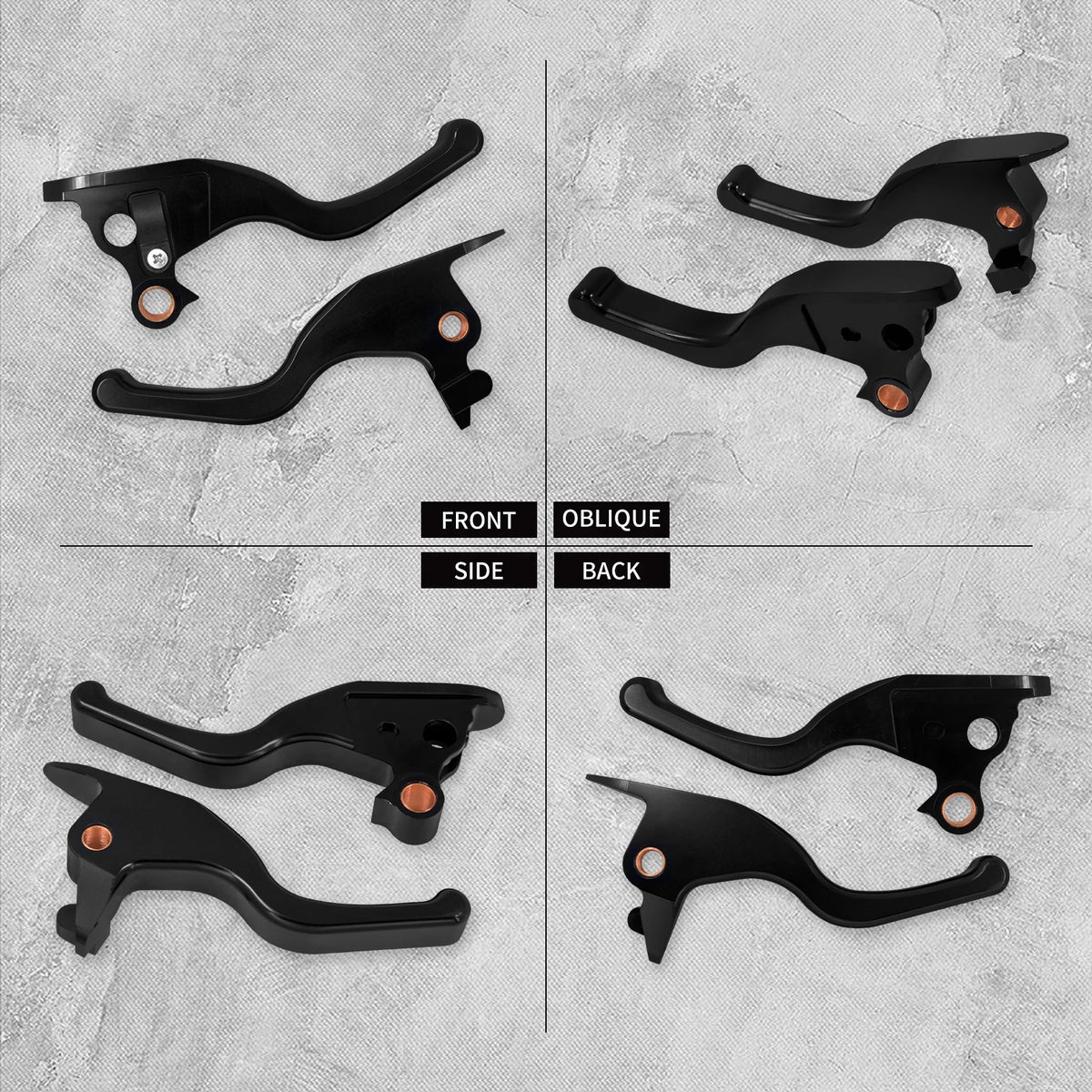 Leviers de Frein/Embrayage Courts 3 Doigts - Harley-Davidson Softail 2018-2024 – photo 4/8