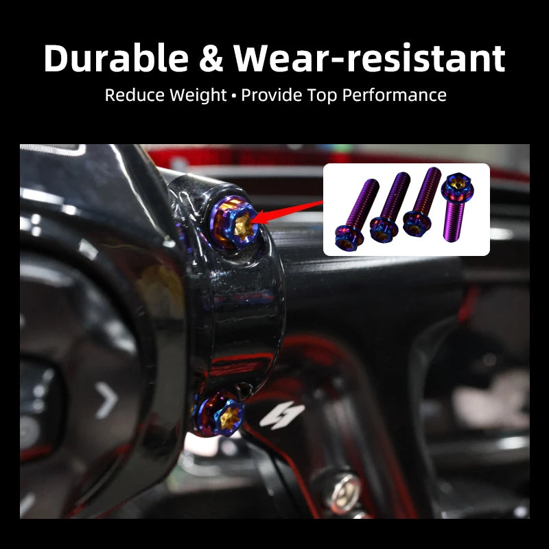 Boulons de Collier de Levier d'Embrayage Titane pour Harley Touring, Softail, Dyna – photo 2/12