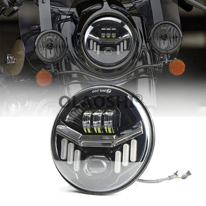 Phare LED 7 pouces pour Harley Electra Glide Road King Softail - vue 1