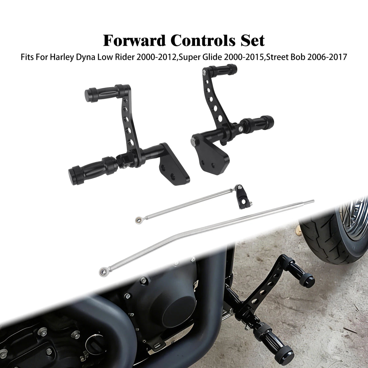 Kit de commandes avancées noires pour Harley-Davidson Dyna - vue 7