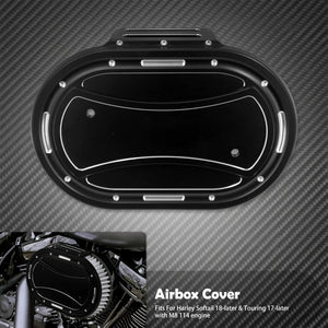 Cache de Boîtier de Filtre à Air (Airbox Cover) - Harley-Davidson M8 Touring 2017-Up & Softail 2018-Up – photo 7/8