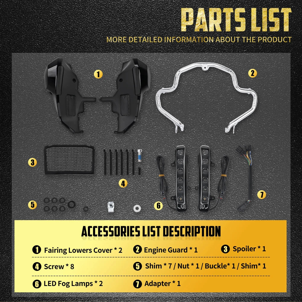 Kit de fixation de carénage bas pour moto Harley-Davidson - vue 11