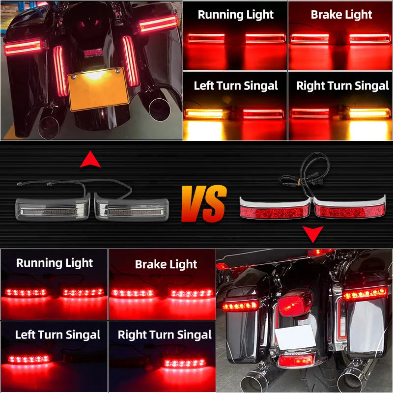 Feux arrière LED de sacoches, clignotants et stop, pour Harley Touring 1997-2022 - vue 5