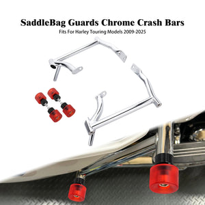 Barre de protection chromée autour d'une sacoche de Harley-Davidson Touring - vue 10