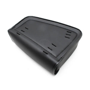 Sacoche latérale à outils en cuir noir fixée sur une Harley-Davidson Sportster - vue 2