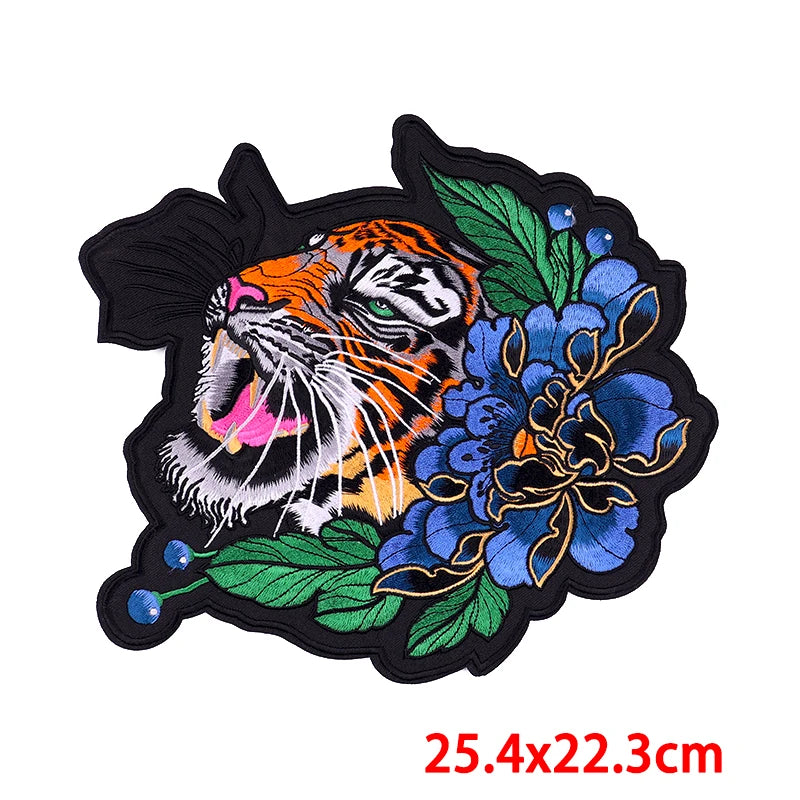 Écusson dorsal brodé biker punk crâne aigle - vue 22