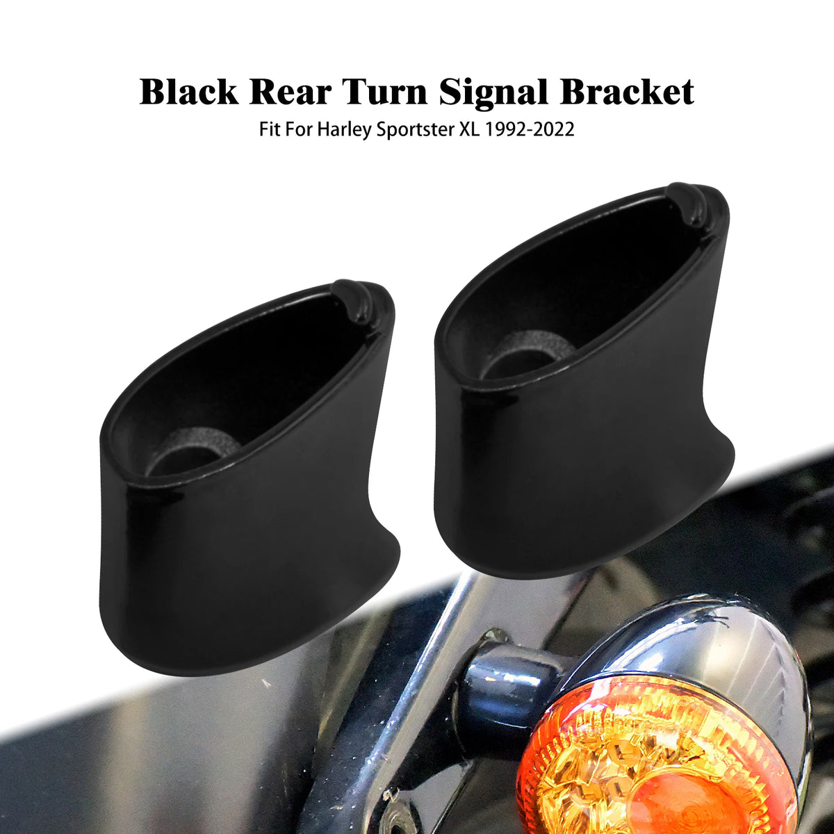 Kit de supports de clignotants arrière en acier pour Harley-Davidson Sportster - vue 7