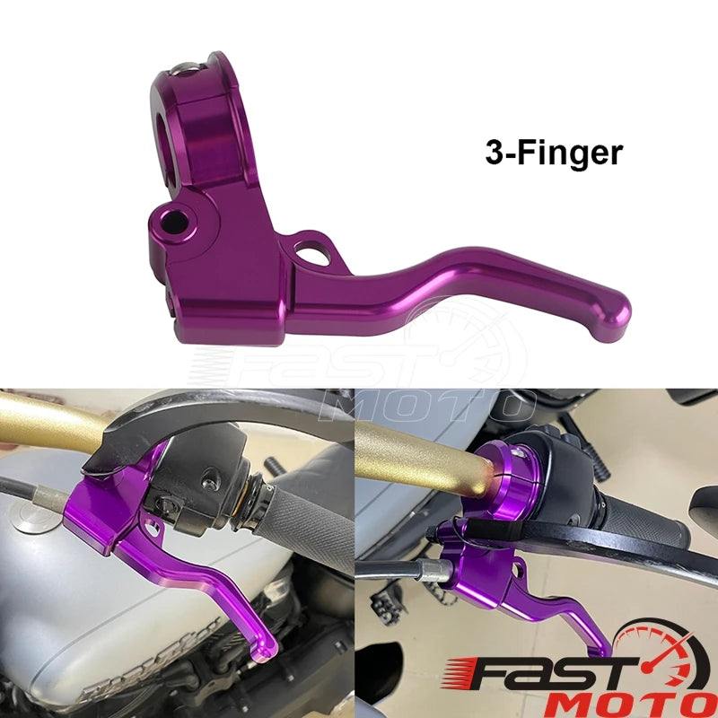 Levier d'embrayage chromé en aluminium pour moto Harley-Davidson Dyna - vue 12