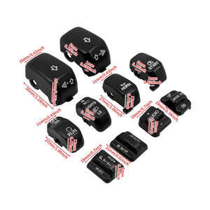 Kit de caches boutons de commodos chromés pour Harley-Davidson Touring - vue 4