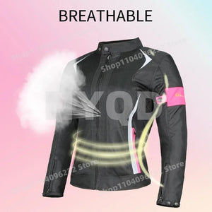 Blouson moto femme d'hiver avec doublure polaire - vue 4