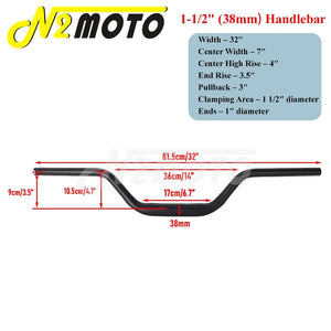 Guidon moto noir style club pour Harley-Davidson - vue 14