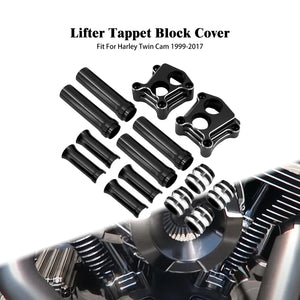 Cache de poussoir noir usiné pour moteur Harley-Davidson Twin Cam - vue 1