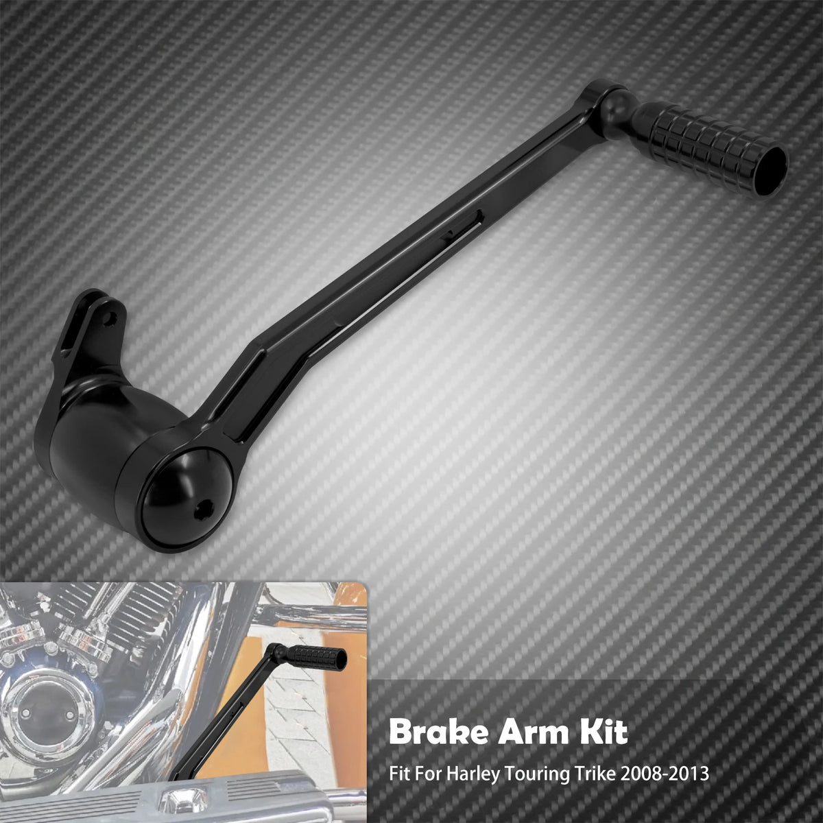 Kit levier de frein (brake arm) avec repose-pied - Harley Touring Road Street Electra Glide FLHR, CVO, Trike 2008 et + – photo 9/12