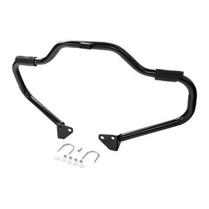 Barre de protection moteur noire sur Harley Dyna - vue 2