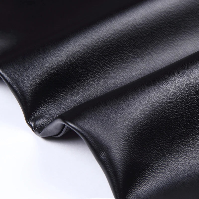 Pantalon simili cuir homme droit élastique, fin et souple - vue 6