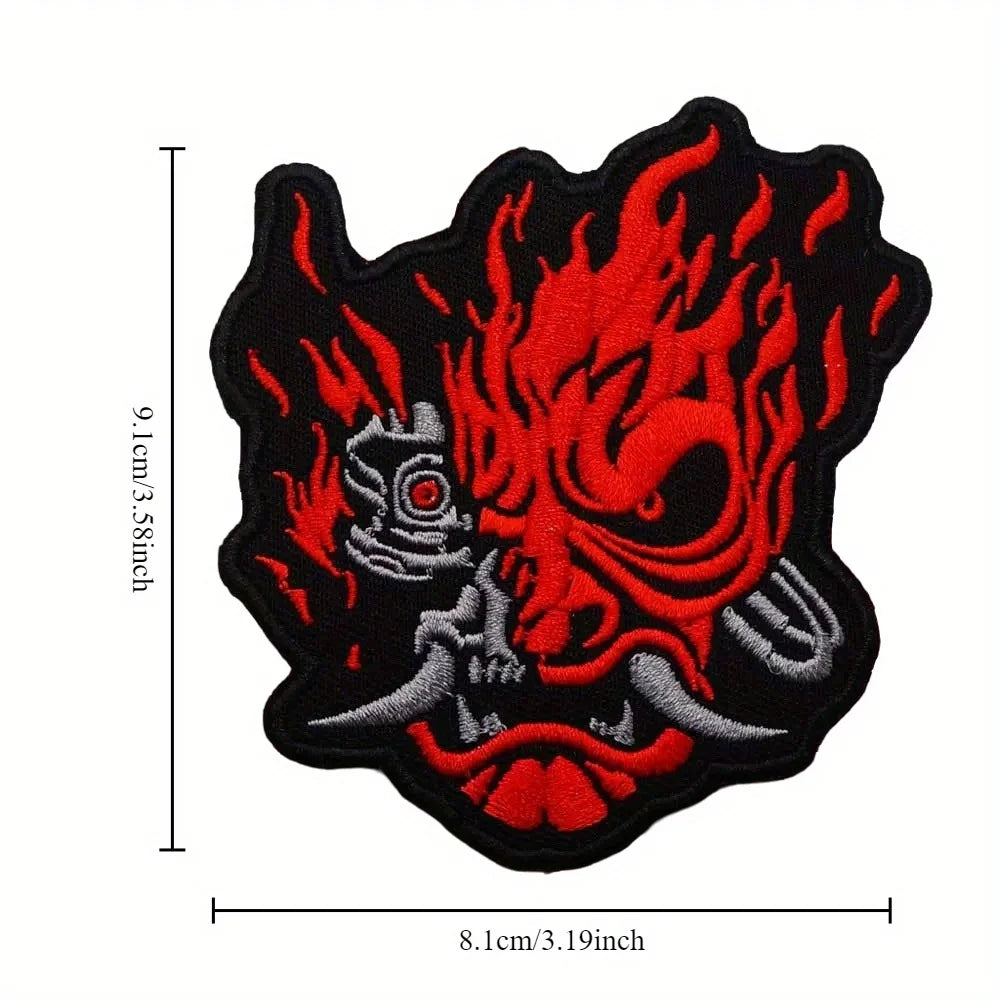 Écusson brodé tête de diable rouge - vue 5