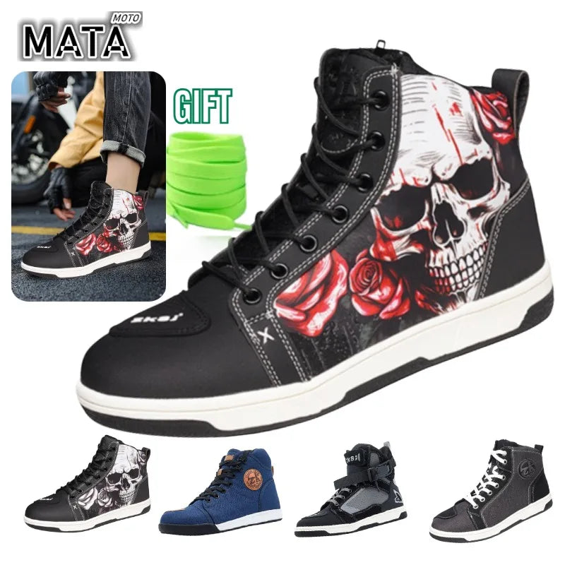 Chaussures moto avec renforts de protection - vue 1