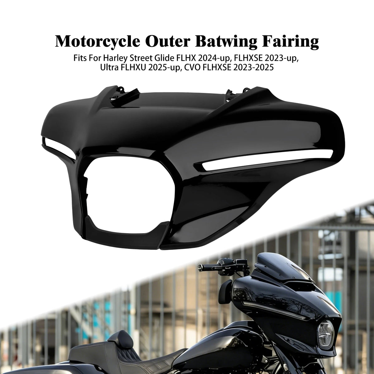 Kit de carénage avant noir avec support d'instruments pour Harley-Davidson Street Glide - vue 7