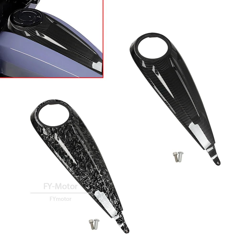 Cache de réservoir moto noir pour Harley Street Glide - vue 1
