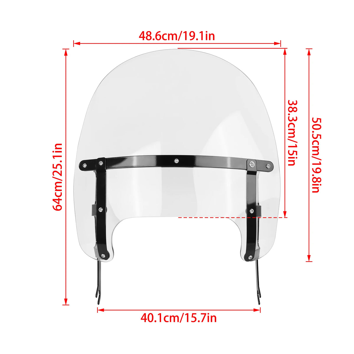 Pare-brise double bulle chromé pour Harley Softail Fat Boy - vue 6