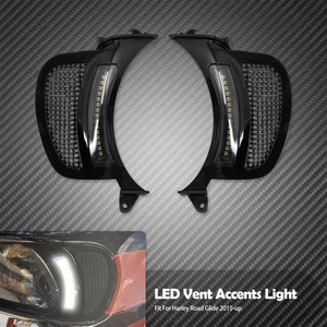 Inserts LED de Ventilation Phare (Veilleuse + Clignotant) - Harley-Davidson Touring Road Glide FLTRX 2015-2023 – photo 7/8