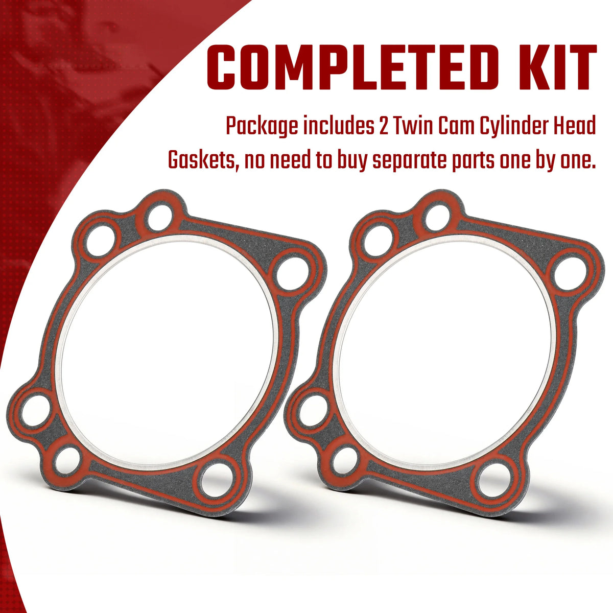 Kit de joints de culasse (2 pcs) pour Harley-Davidson Twin Cam 95/103ci - Dyna, Softail, Touring 1999 et plus – photo 5/7