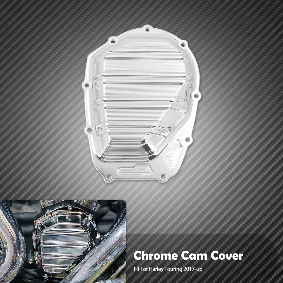 Cache Distribution Décoratif (Cam Cover) - Harley-Davidson M8 Touring Electra, Street, Road Glide, FLHR/FLHT/FLHRC/FLHTK 2017-2025 – photo 8/9