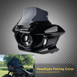 Carénage de phare avant noir pour Harley Softail - vue 7