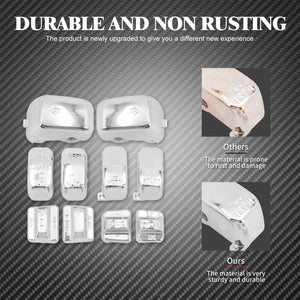 Caches de boutons de commodos chromés, lot de 10 - Harley Touring Electra Street Road Glide 1996-2013 – photo 4/7