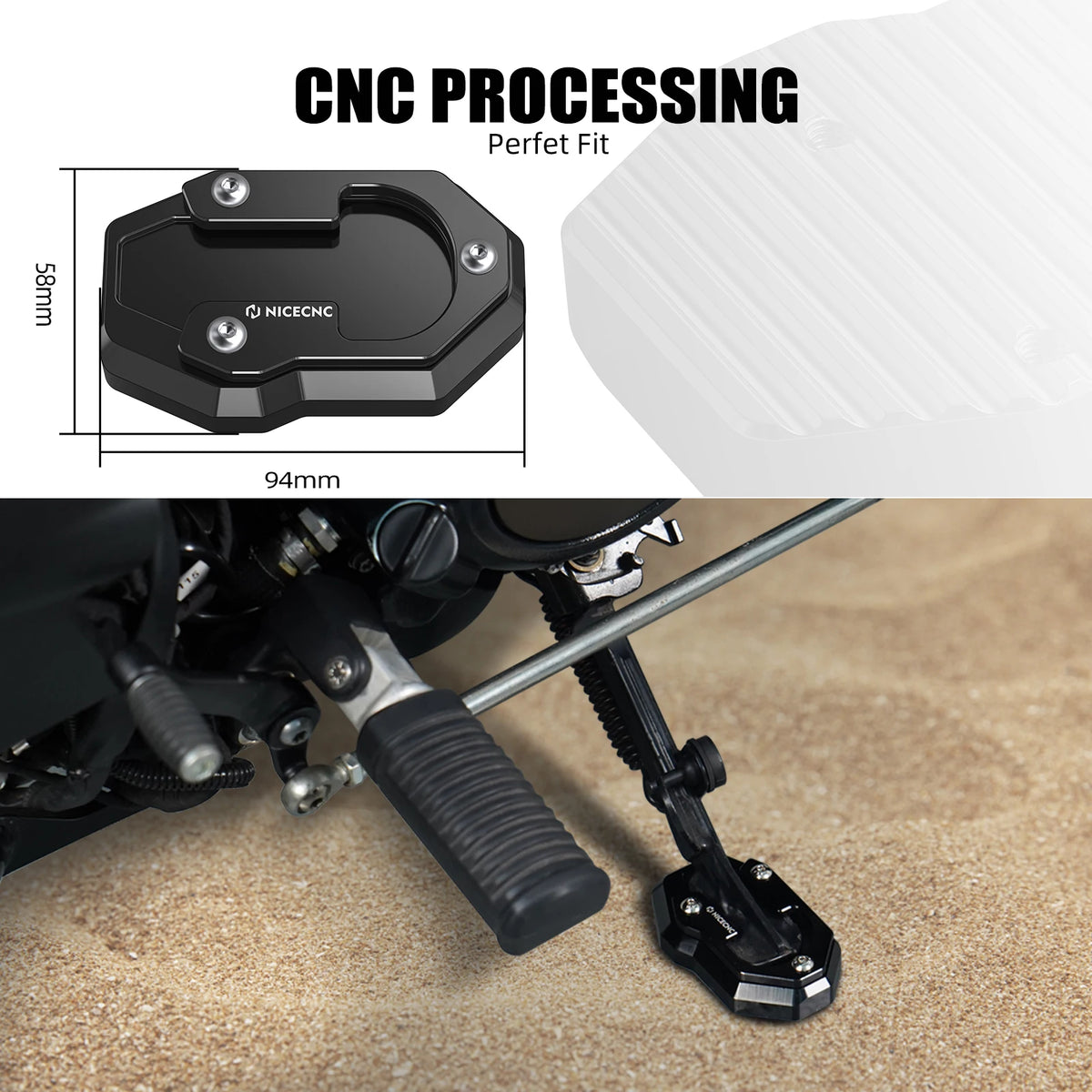 Extension de Béquille Latérale CNC pour Harley Sportster S RH1250S 2021-2024 – photo 3/7