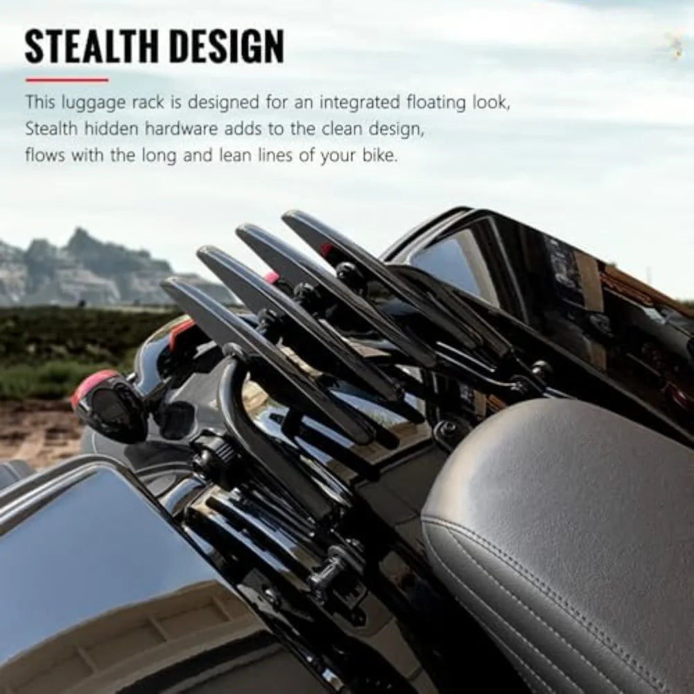 Porte-bagages amovible discret pour Harley Touring (2009-2025) - vue 3
