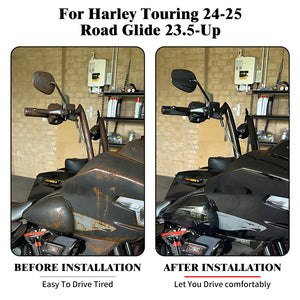 Guidon noir 14 pouces pour Harley-Davidson Touring Road Glide - vue 2