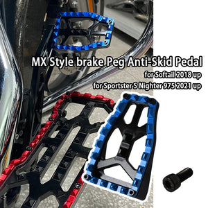 Pédale de frein antidérapante style MX pour Harley-Davidson Softail 2018 et plus et Sportster S Nightster 975 – photo 1/9