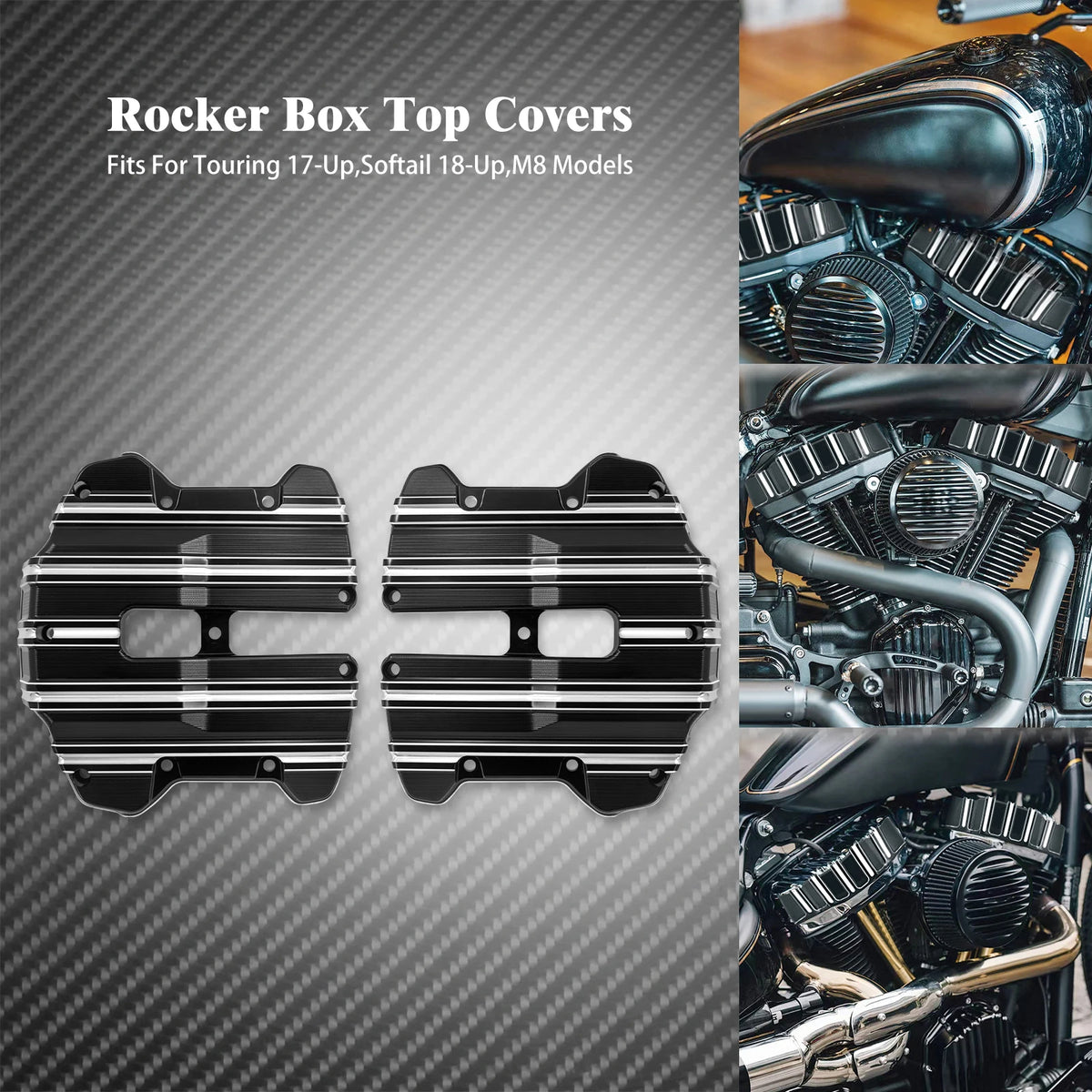 Caches de Culbuteurs (Rocker Box) en Aluminium Billet - Harley-Davidson M8 Touring, Softail, Trike – photo 8/8