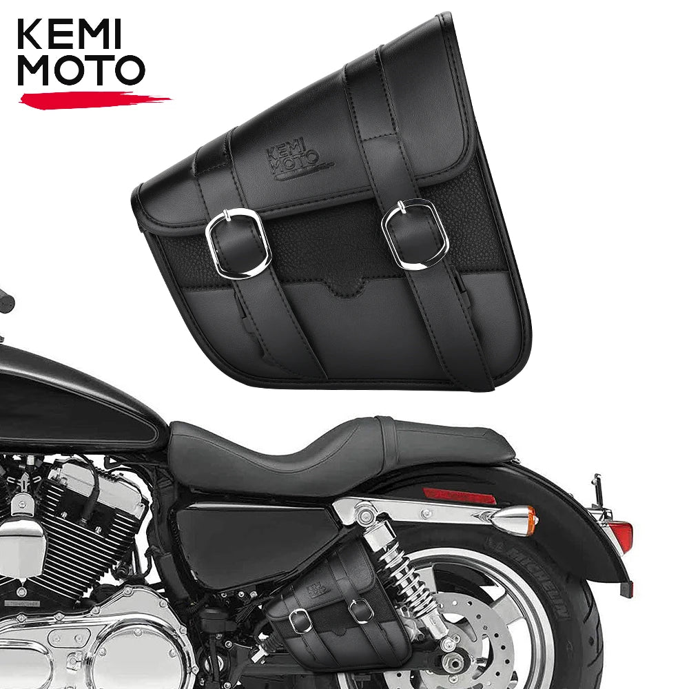 Sacoche de bras oscillant noire pour Harley Sportster Iron 883 - vue 1
