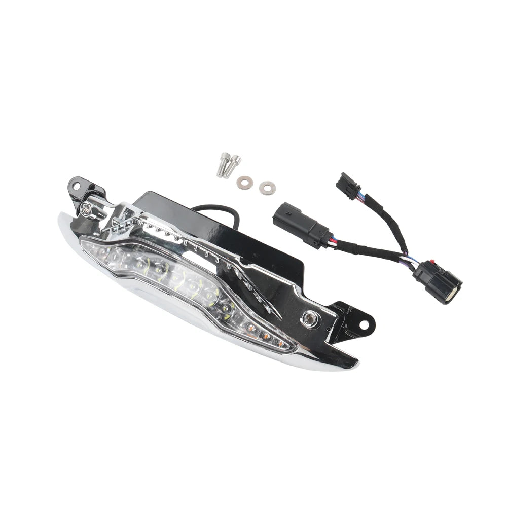 Feux de Carénage LED GOAT-E Chrome ou Noir, Ambre/Blanc pour Harley Road Glide – photo 7/8
