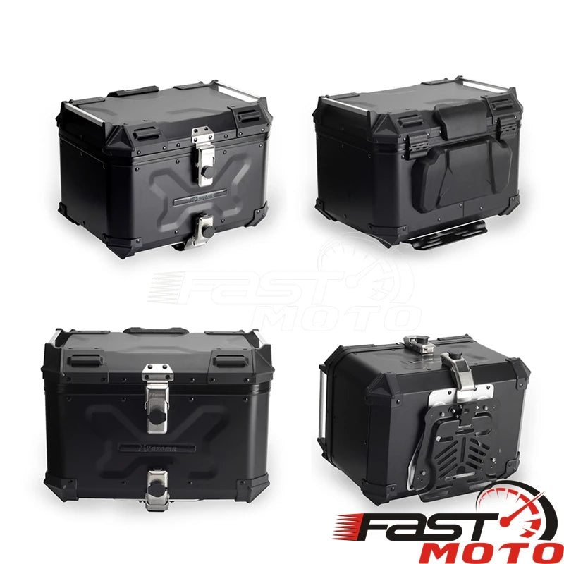 Top case et sacoches latérales en aluminium noir pour Harley Pan America - vue 5