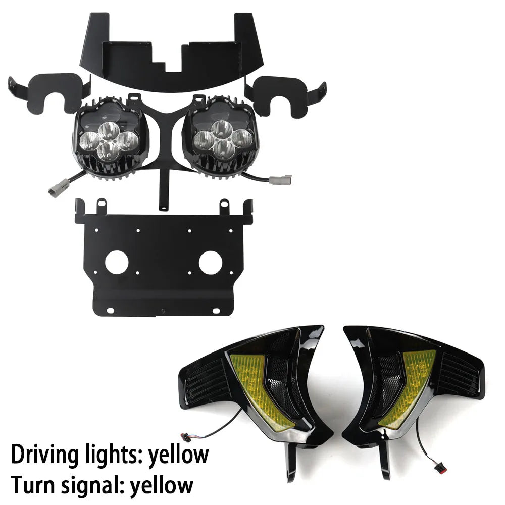 Kit de phares LED noirs pour Harley Road Glide - vue 11