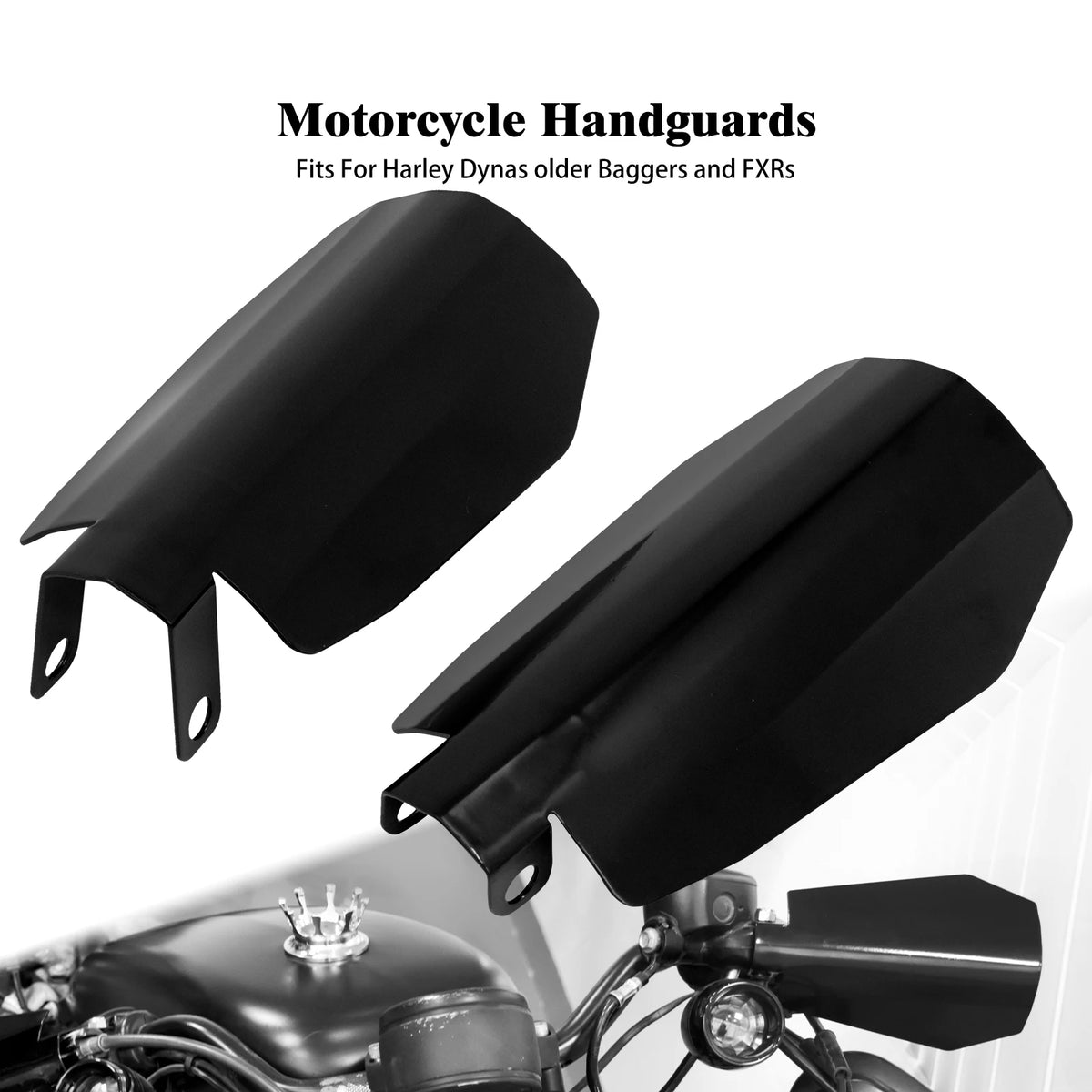 Protège-main noir monté sur le guidon d'une Harley-Davidson Sportster - vue 8