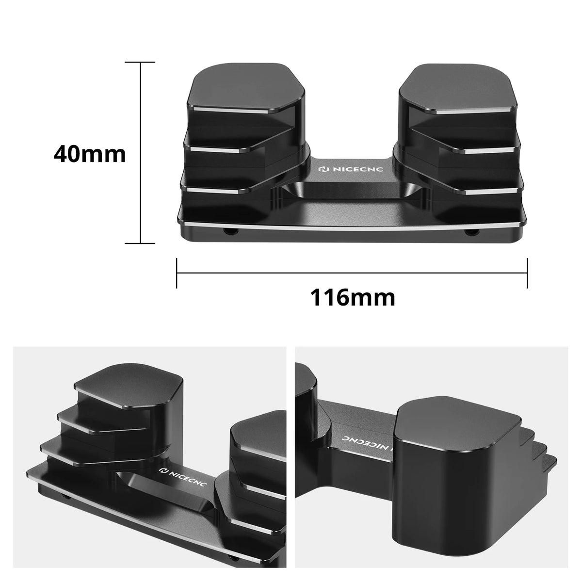 Cache Bougies Ailetté CNC pour Harley Dyna (Low Rider, Street Bob, Super Glide, Fat Bob) – photo 2/8