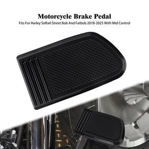 Cache de pédale de frein noir et chromé pour Harley-Davidson Softail - vue 8