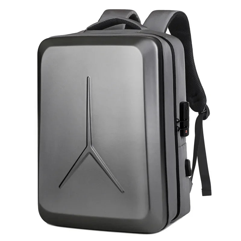 Sac à dos coque rigide noir avec cadenas à code - vue 5